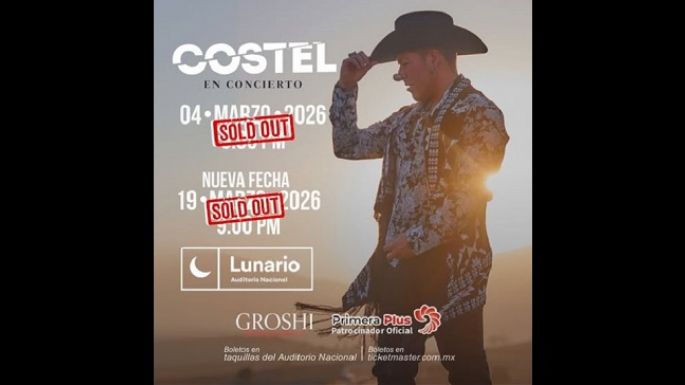Costel logra doble sold out en el Lunario
