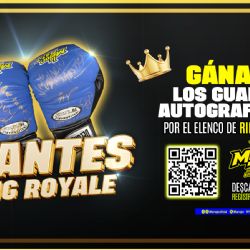 Gánate los guantes auografiados por el elenco de Ring Royale