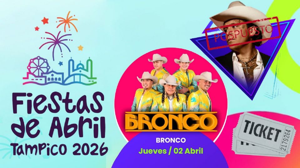 Artistas que se presentarán HOY en las Fiestas de Abril Tampico 2026