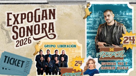 Expogan Sonora 2026: Cartelera de artistas que darán concierto HOY 24 de abril; precios