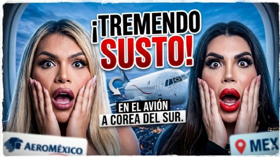 Wendy Guevara y Vanessa Labios 4k sufren tremendo susto en el avión de camino a Corea del Sur
