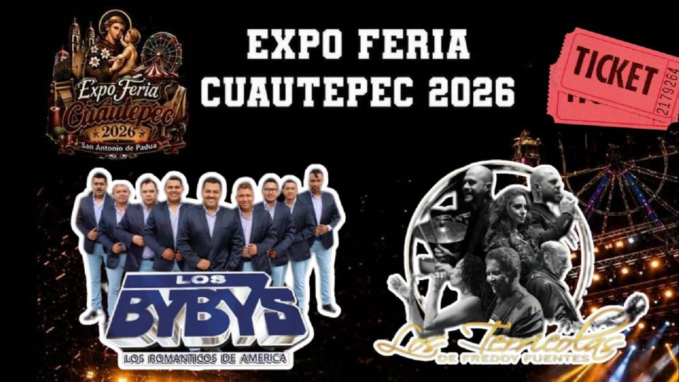 Artistas que se presentarán en la Expo Feria Cuautepec 2026