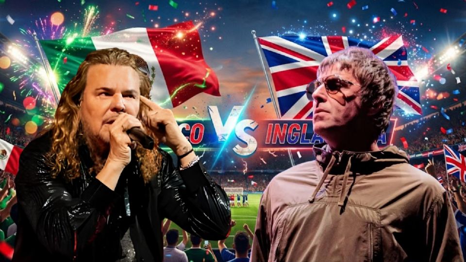 Cantante de Oasis pronostica goleada de Inglaterra contra México y Fher Olvera le responde