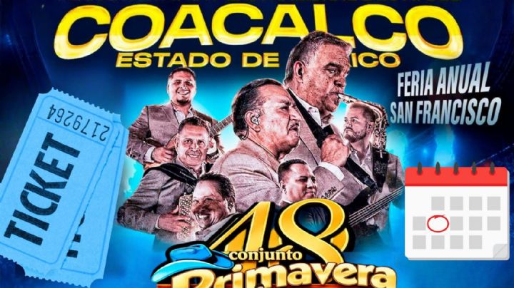 Conjunto Primavera dará concierto en Coacalco, EDOMEX 2026: Fecha, sede y precio de los boletos