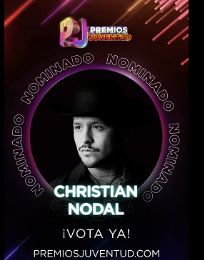 Foto descriptiva de: Christian Nodal buscará dos Premios Juventud