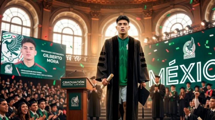 Gilberto Mora de la cancha de fútbol a su ceremonia de graduación: ¡Así fue su último pase de lista!