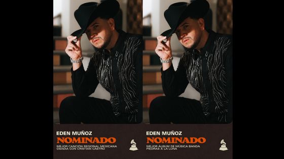 Edén Muñoz va por partida doble a los Latin Grammy