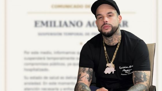 Emiliano Aguilar cancela sus próximas presentaciones por problemas de salud: Esto se sabe sobre su h